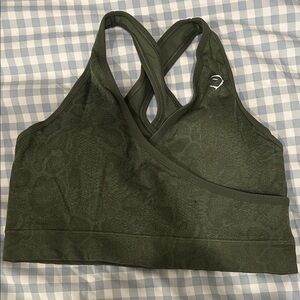 Gymshark Women's Olive Green Sports Bra